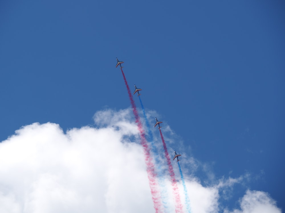 four planes in aerial show