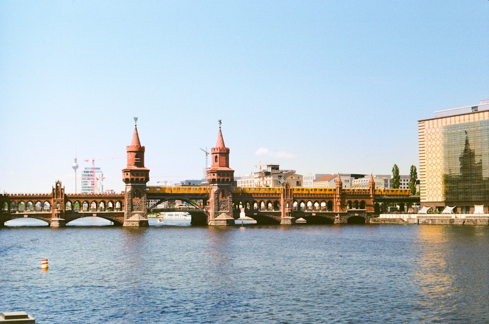 landscape photo of a brown bridge