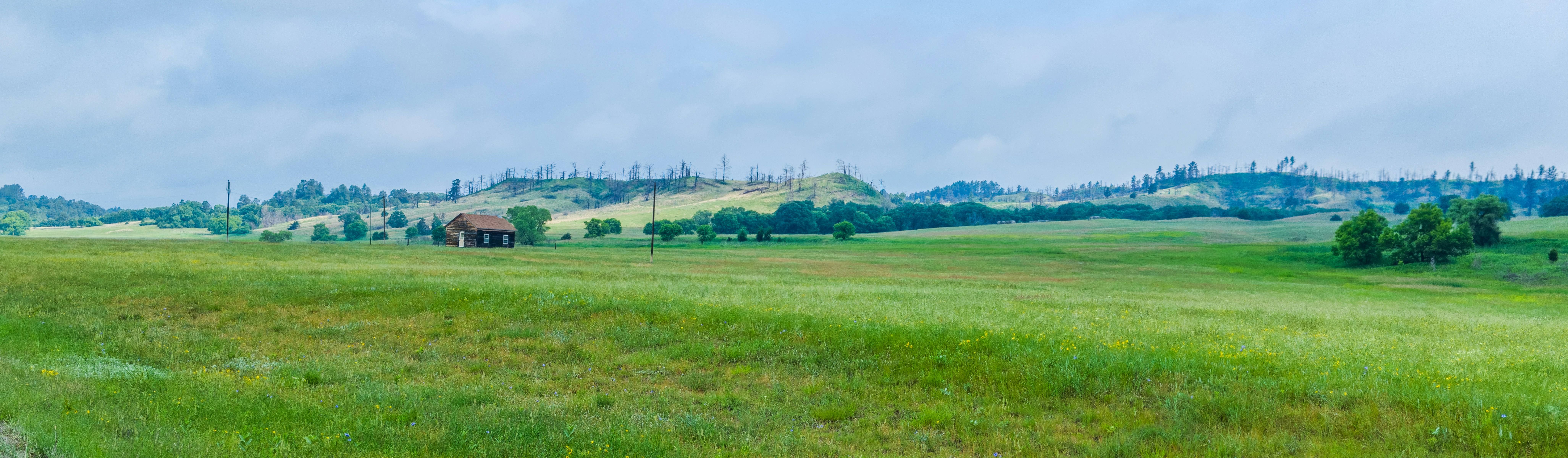 Brown cottage in middle of green grass covered plains photo Free River road Image on Unsplash