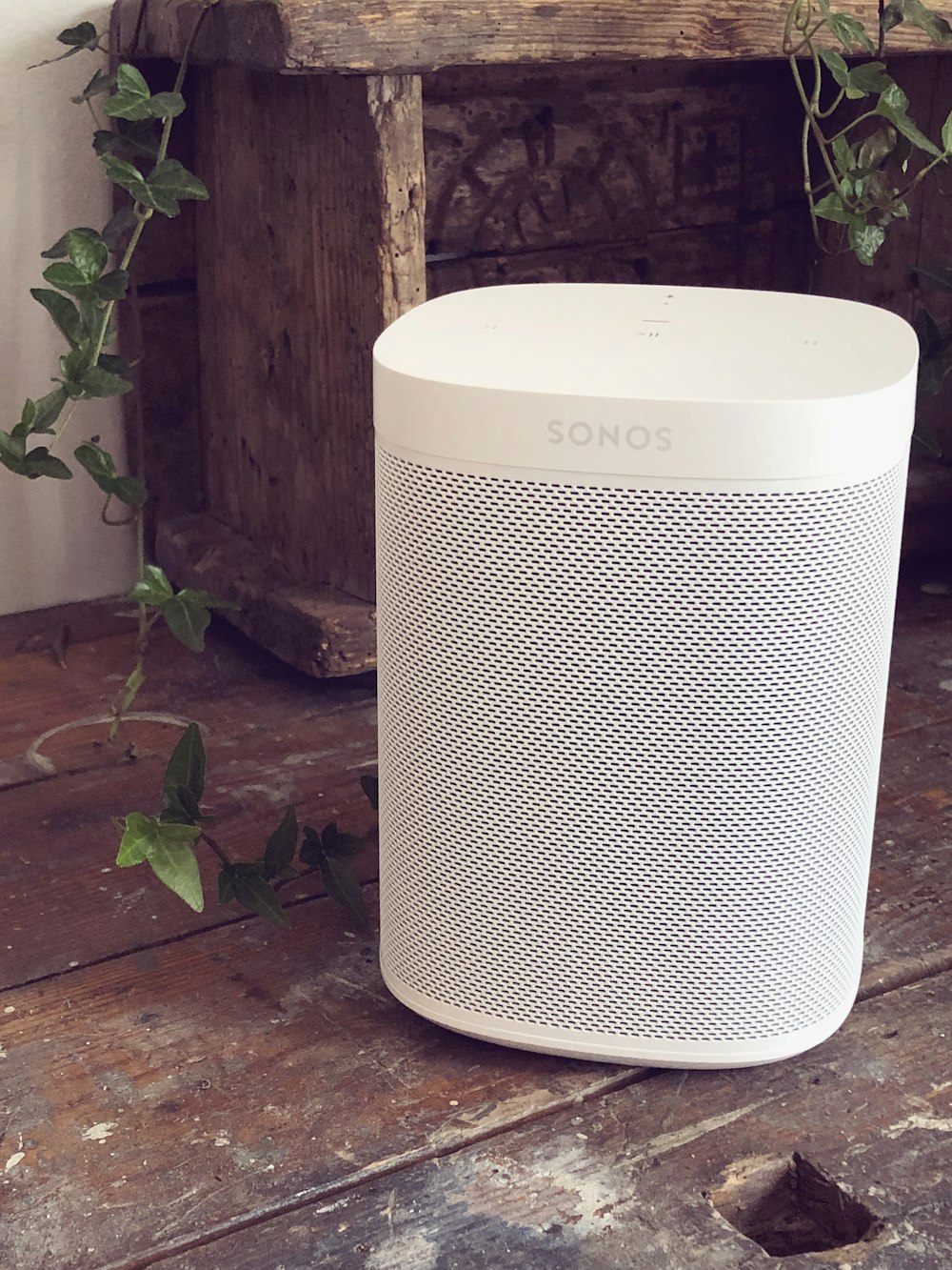 white Sonos portable speaker