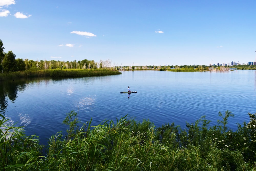 boat floating on lake