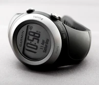 Close-up of a digital timer displaying race times during a competition.