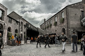 people walking near building