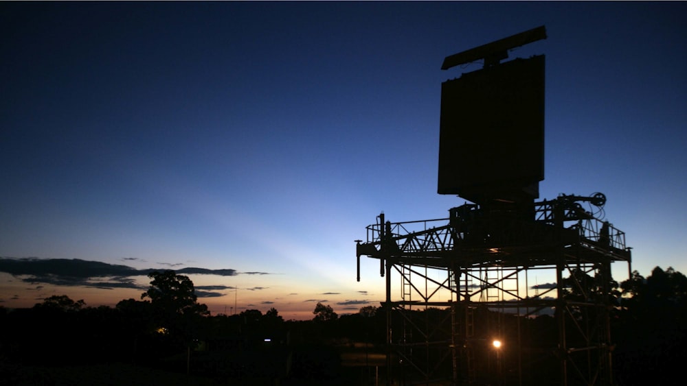 silhouette of billboard