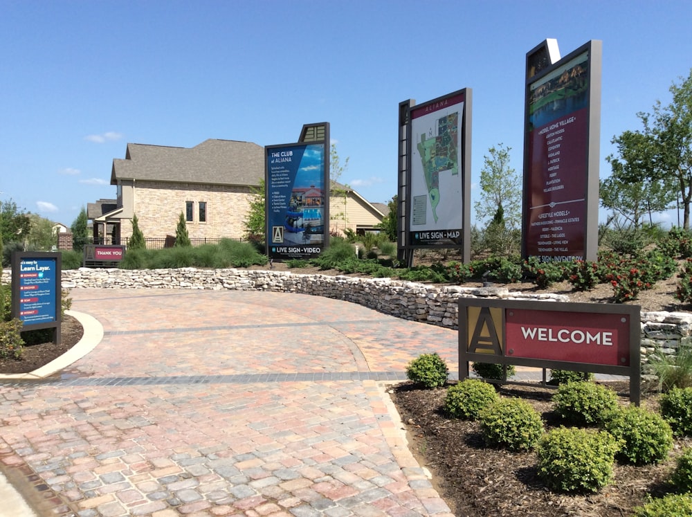 Welcome signage