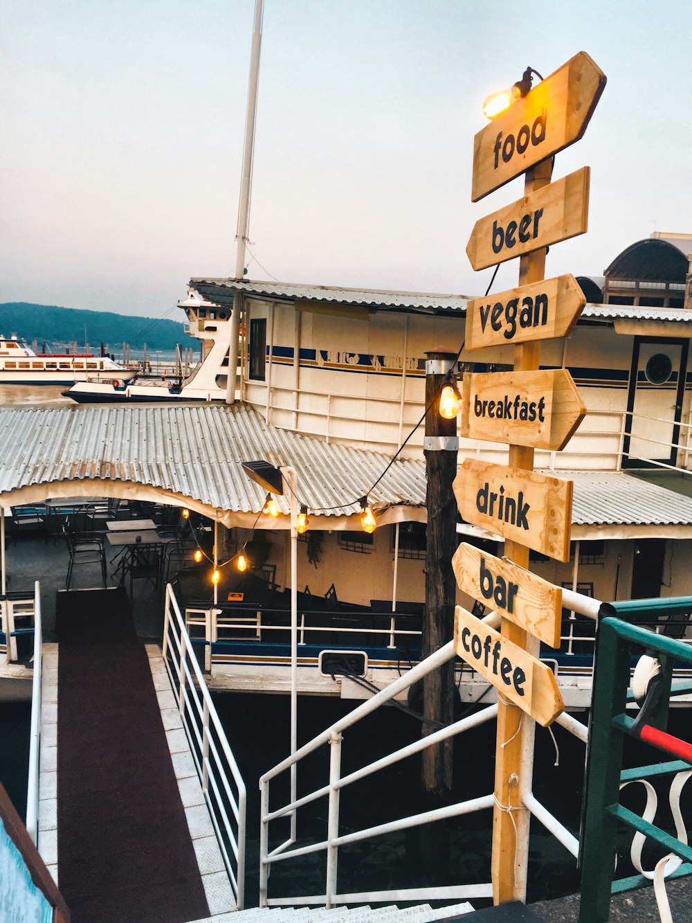 brown wooden signage