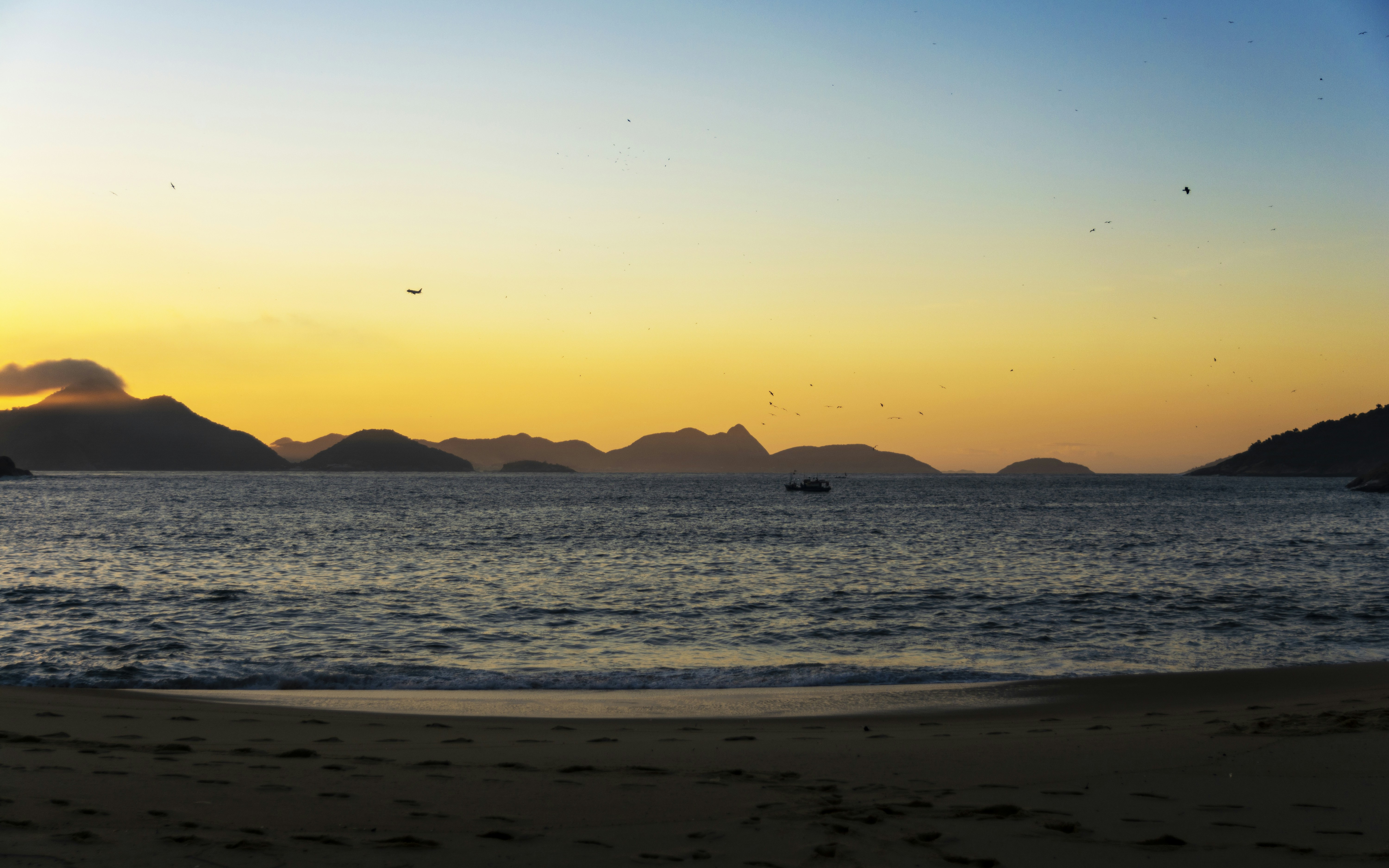 ocean during golden hour