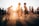A crowd dancing energetically at an outdoor electronic music festival during sunset.