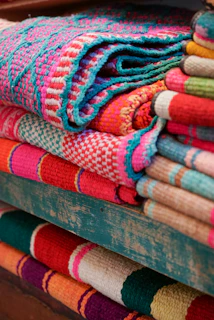 assorted-color textiles