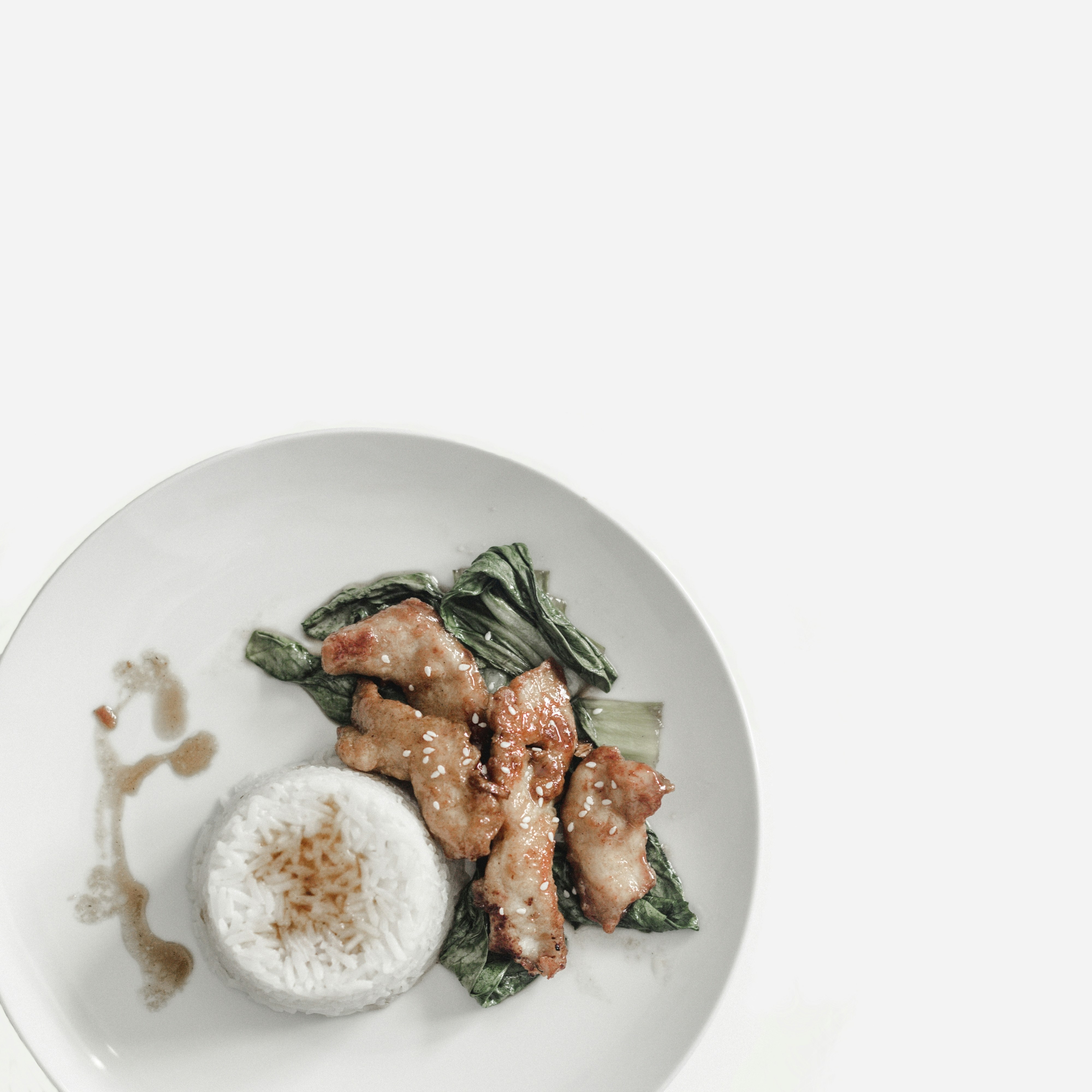 Cooked meat with rice