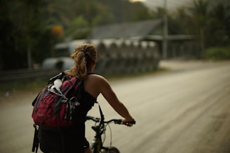 unknown person driving bicycle