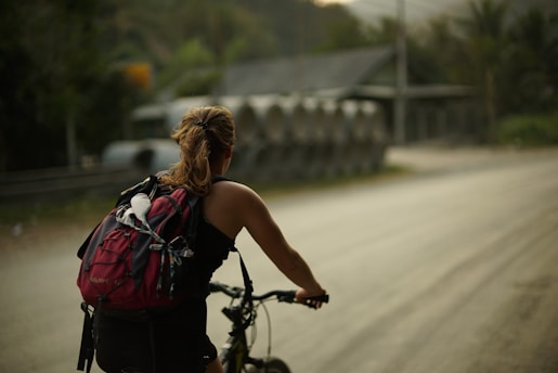 unknown person driving bicycle
