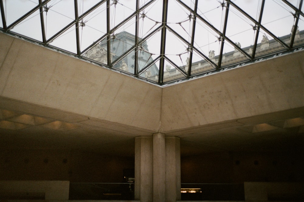 clear glass ceiling