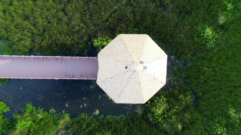 white outdoor umbrella