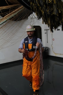 man wearing grey hard hat