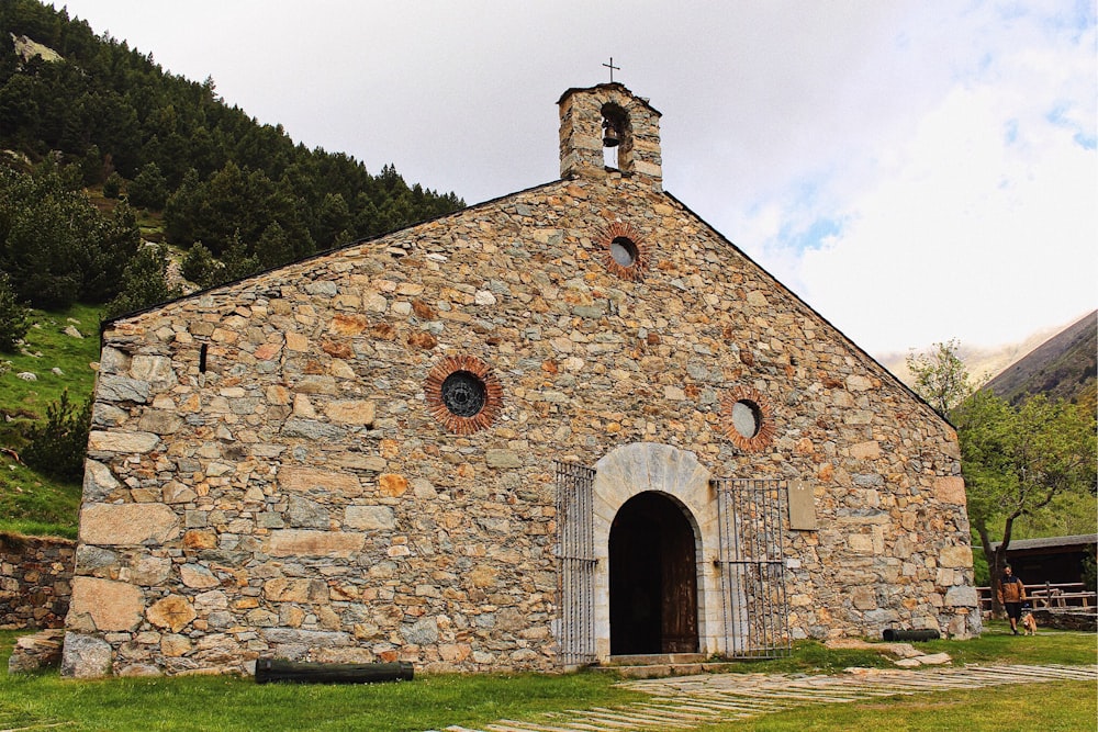 brown rock church building