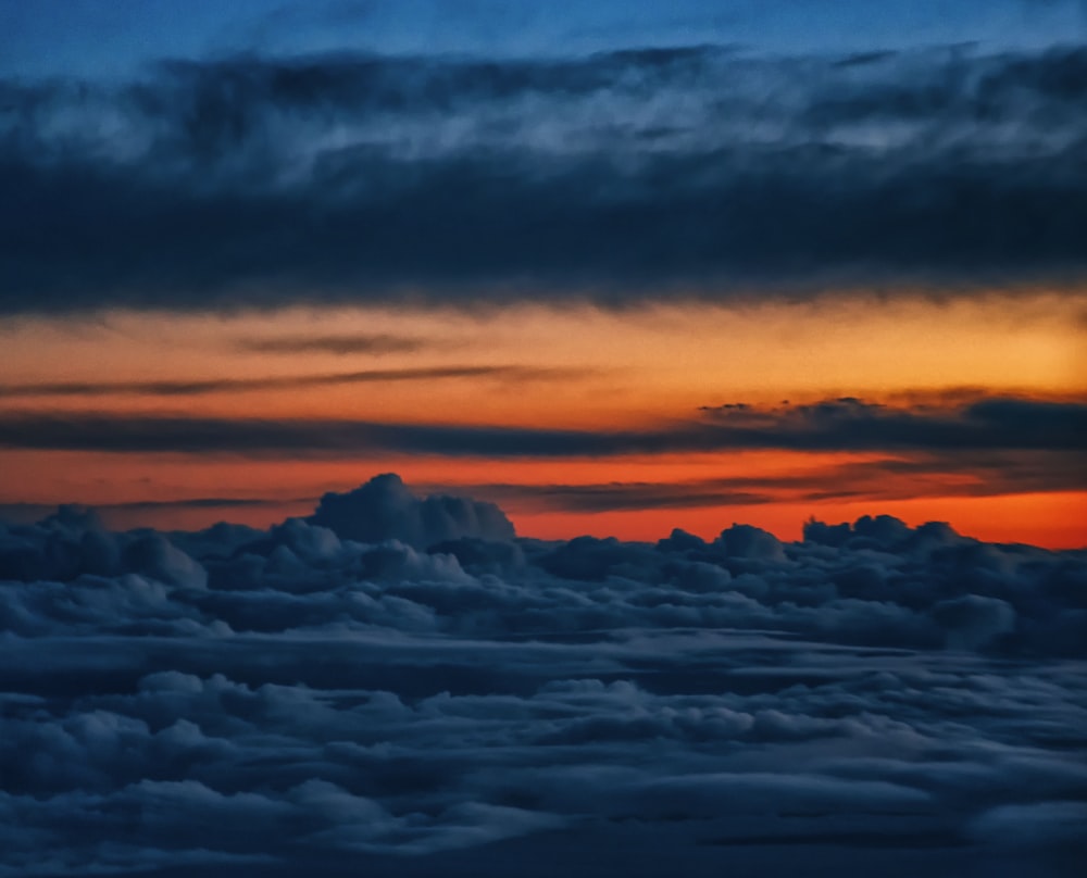 grey clouds during golden hour