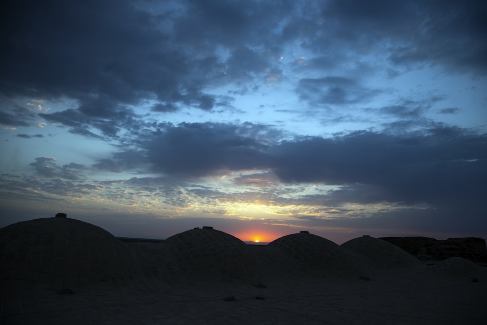 silhouette photography of mountains