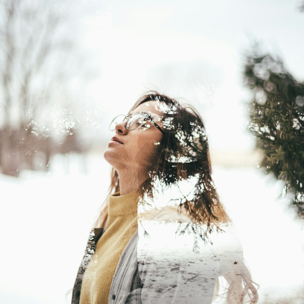 woman near tree