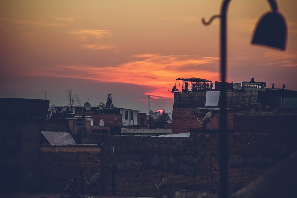 houses during golden hour