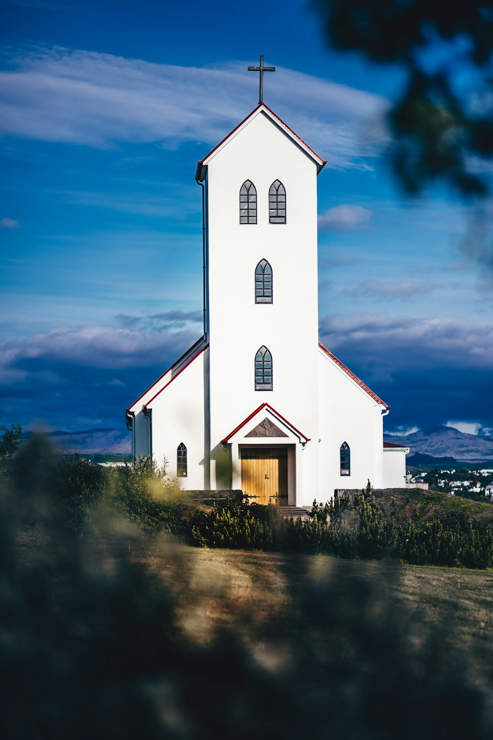 white and brown church