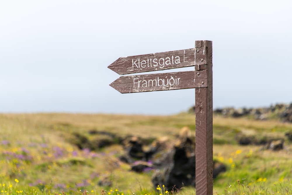 brown wooden signboard