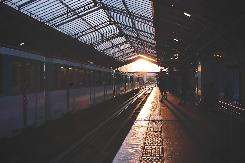 people on train station