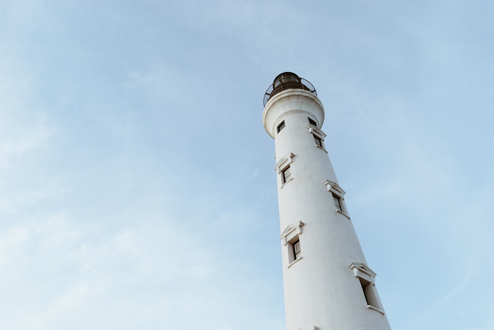 low angle photography of lighthouse