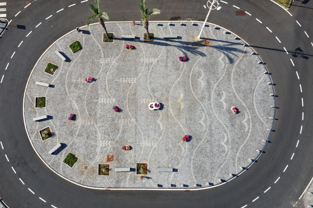 aerial photography of car on road