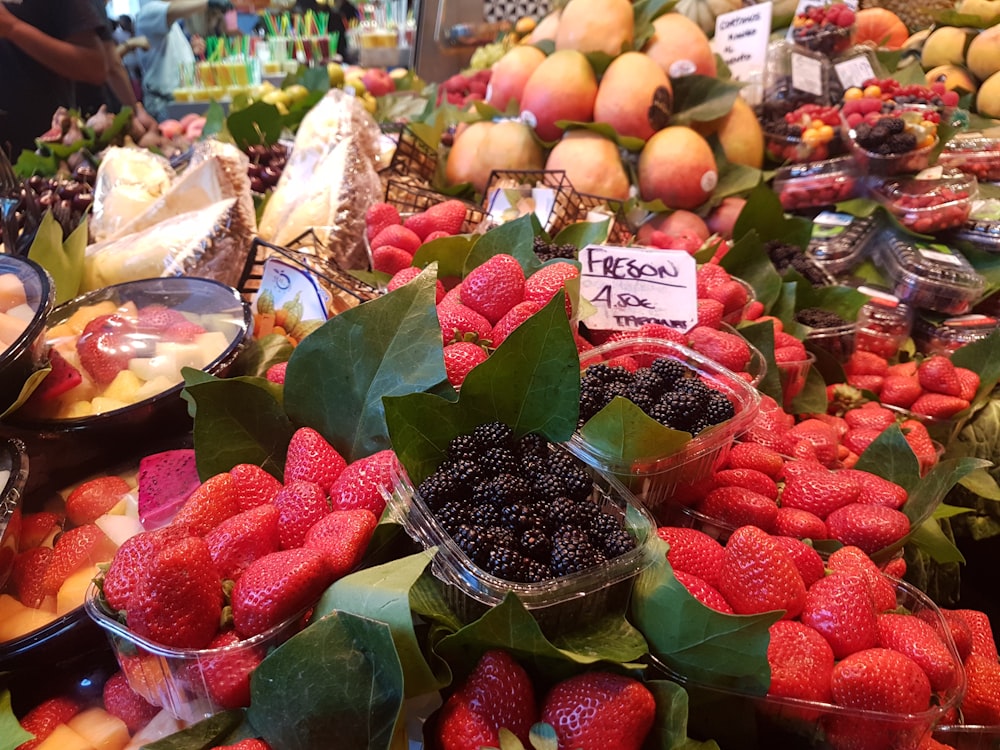 variety of fruits