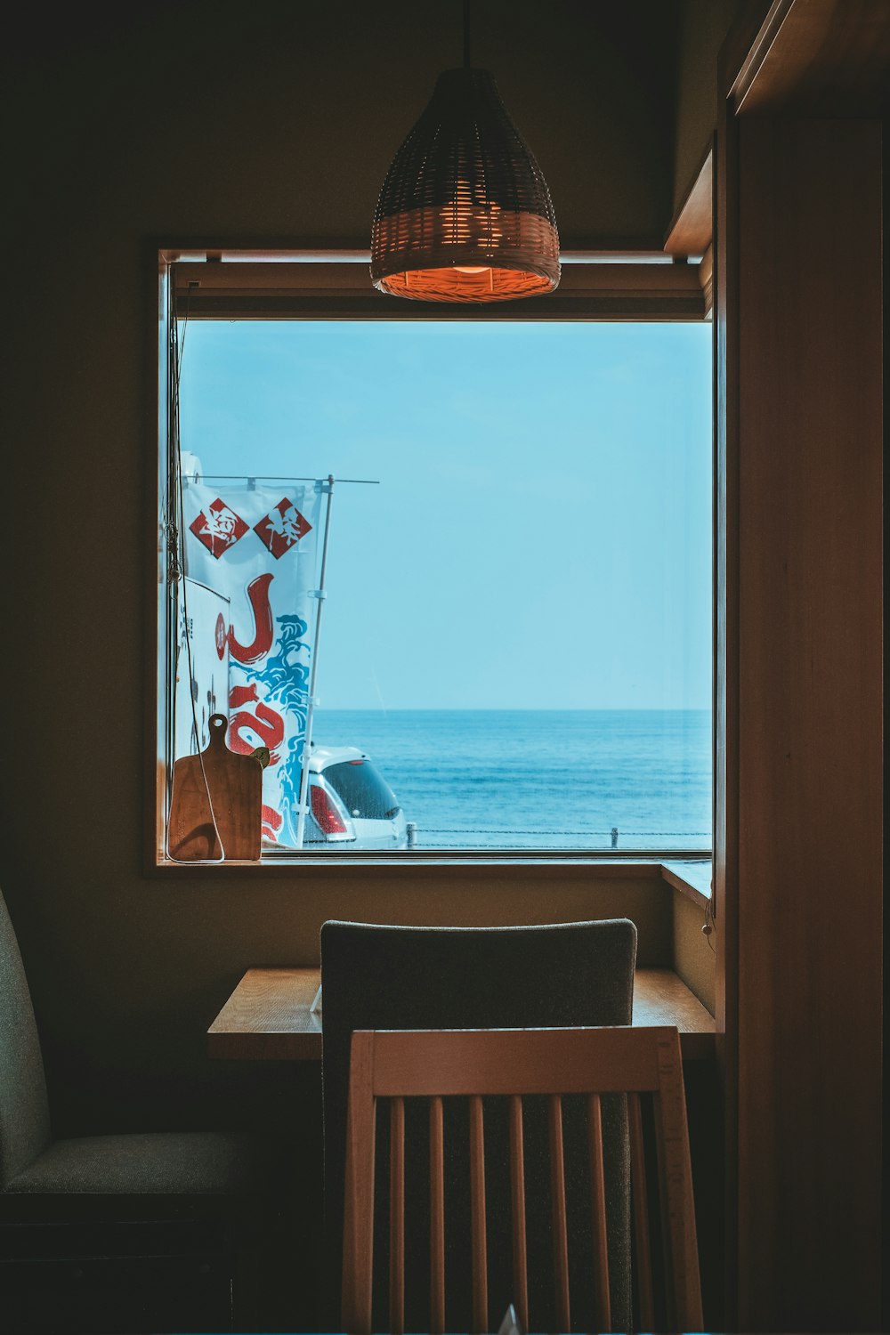 window near sea