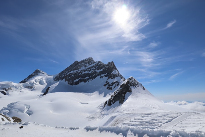 Snowy landscapes and alpine views in Jungfrau Region, Switzerland