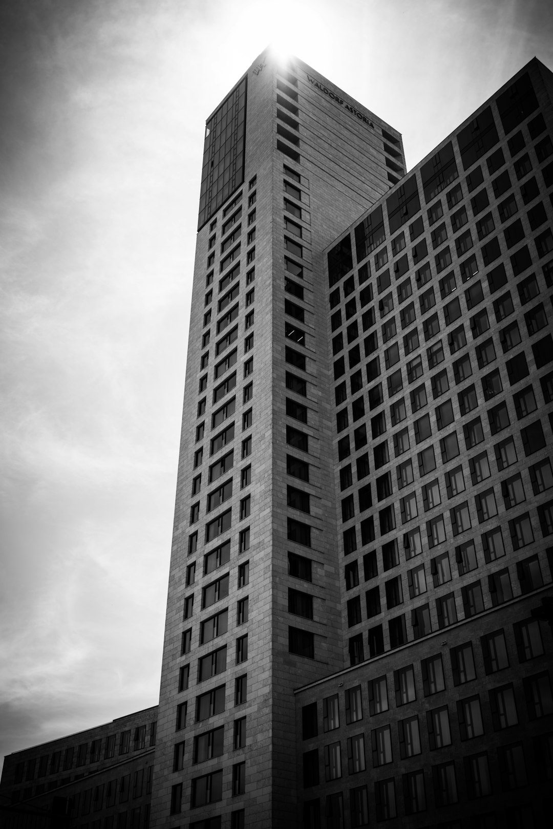 architectural photography of gray building