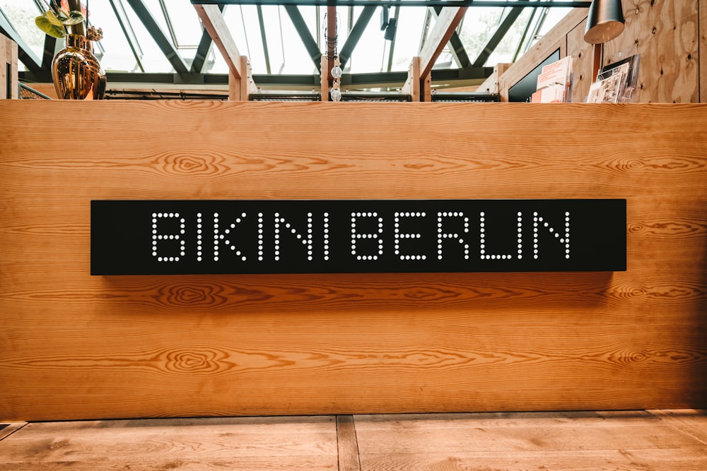 black and white Bikini Berlin signage