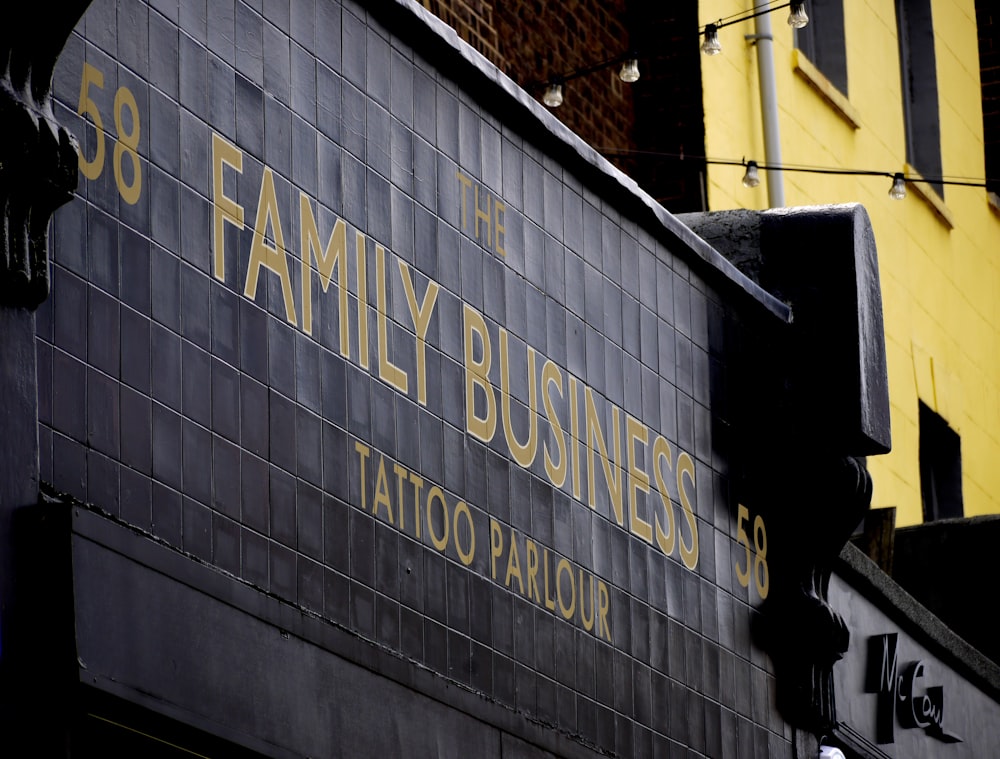 Family Business signage