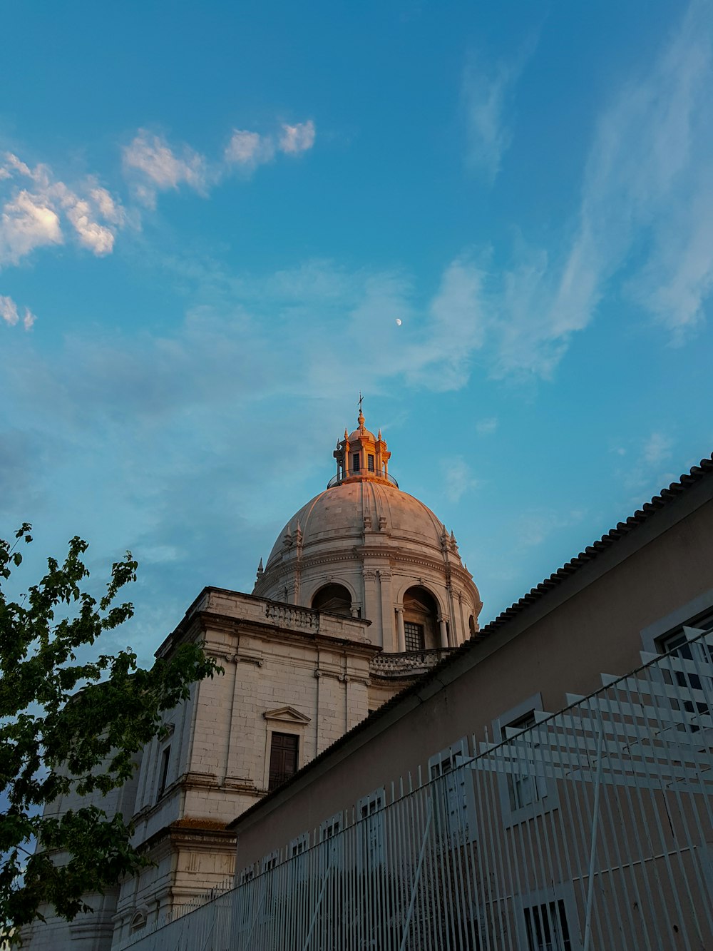 white and brown domed building