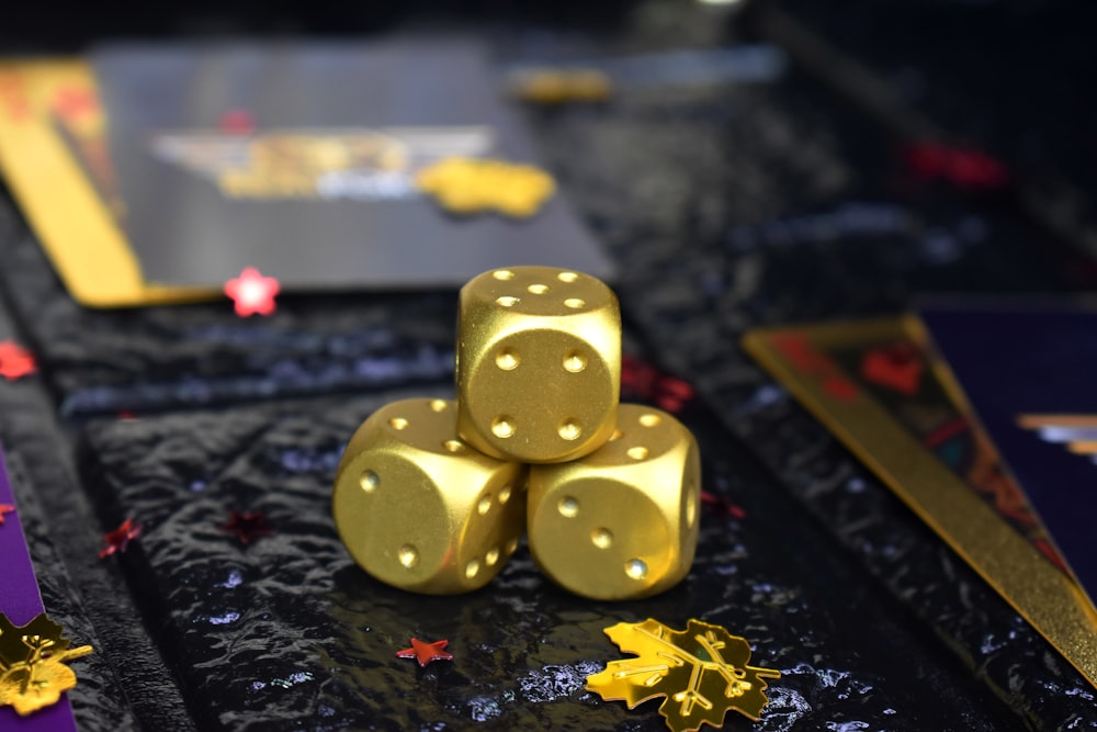 selective focus photography of three dices