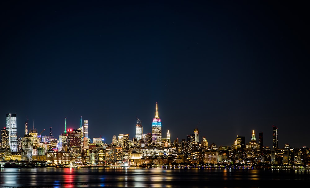 landscape photo of a city skyline at night