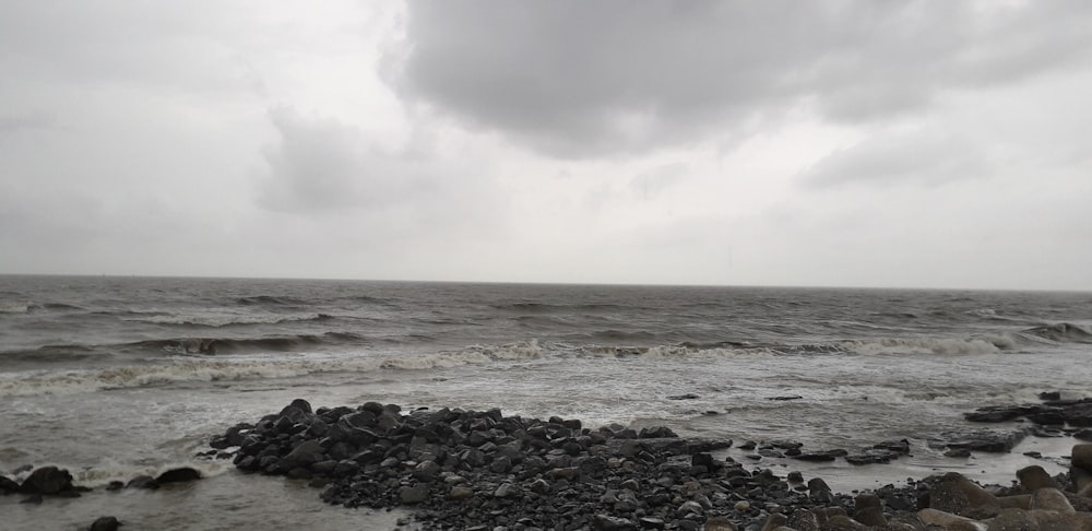 seashore near rocks