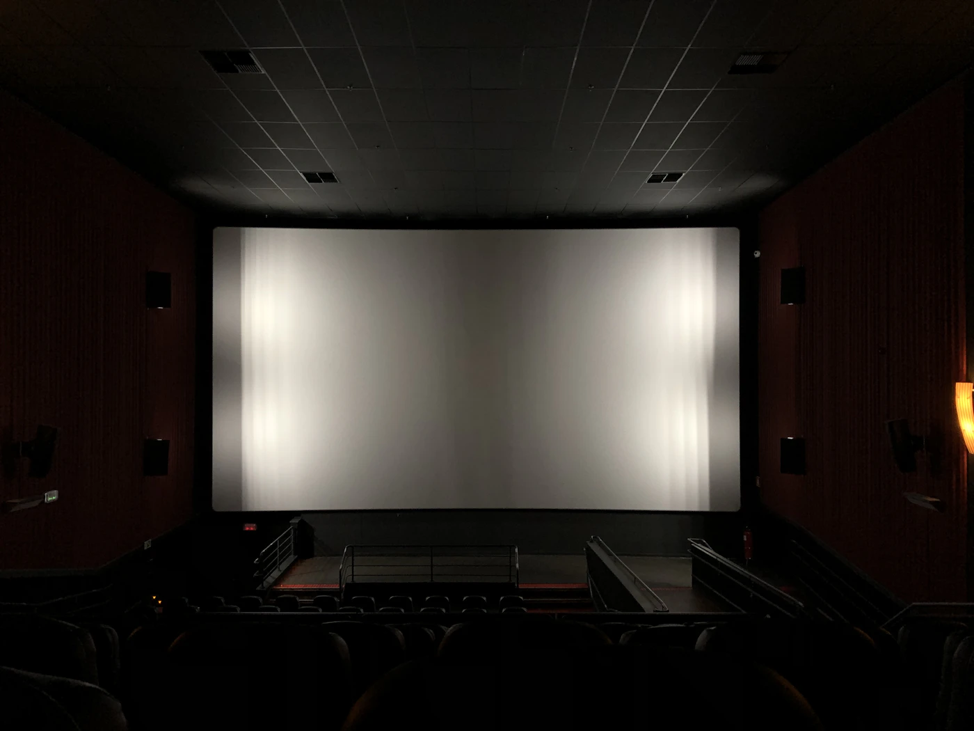 Rows of seats inside a traditional cinema auditorium