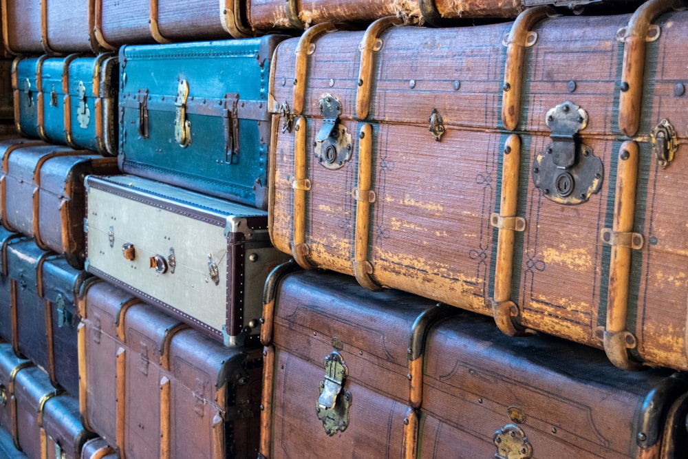 stacks of luggage