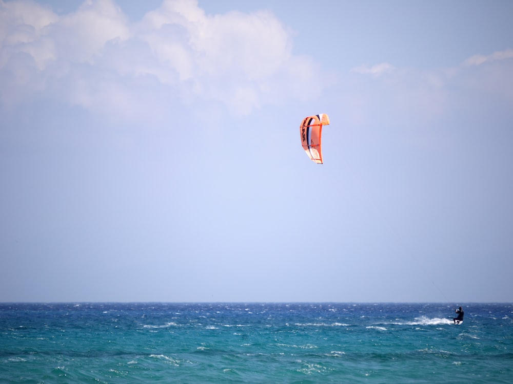 person paragliding