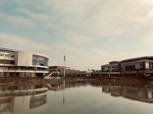 A serene landscape showcasing sustainable infrastructure development.