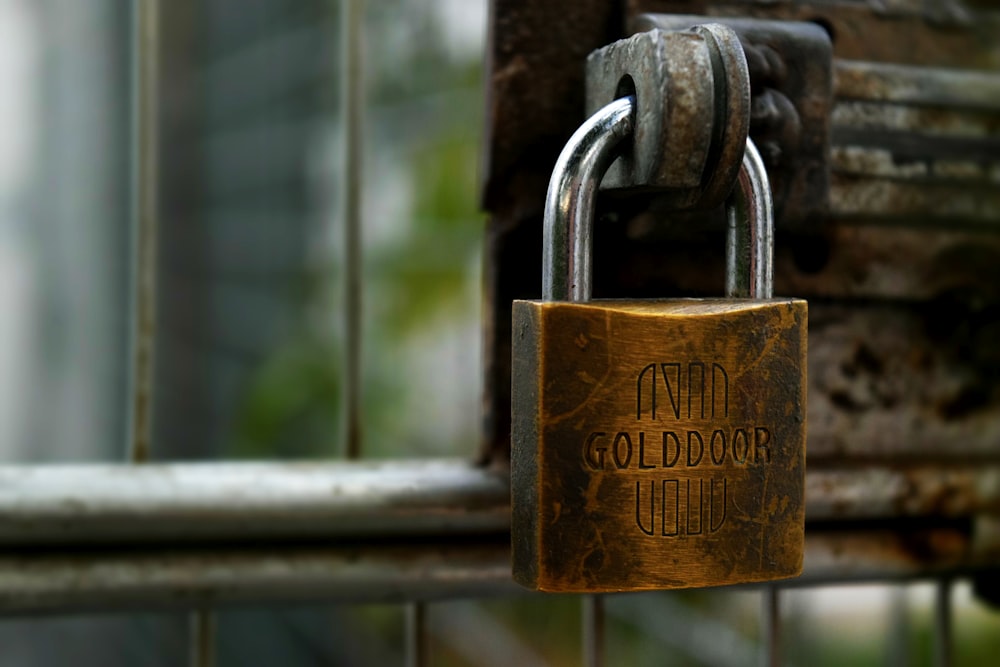 brown padlock