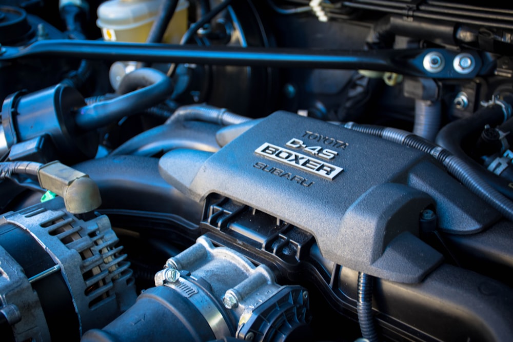 gray and black Subaru vehicle engine interior