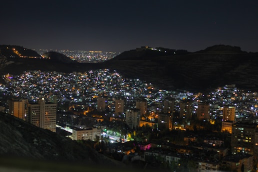 bird's eye view photography of city lights