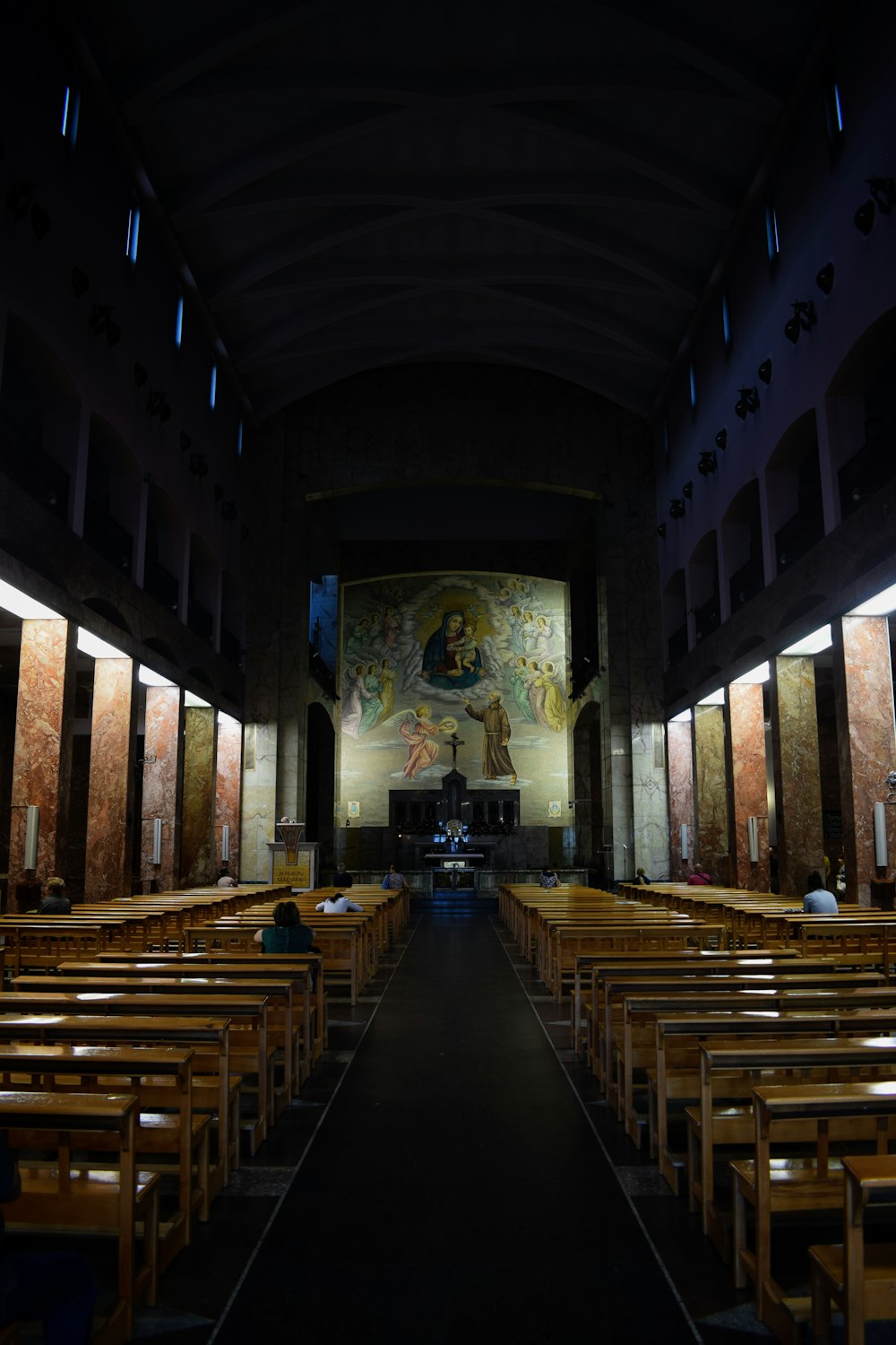 brown and gray cathedral interior