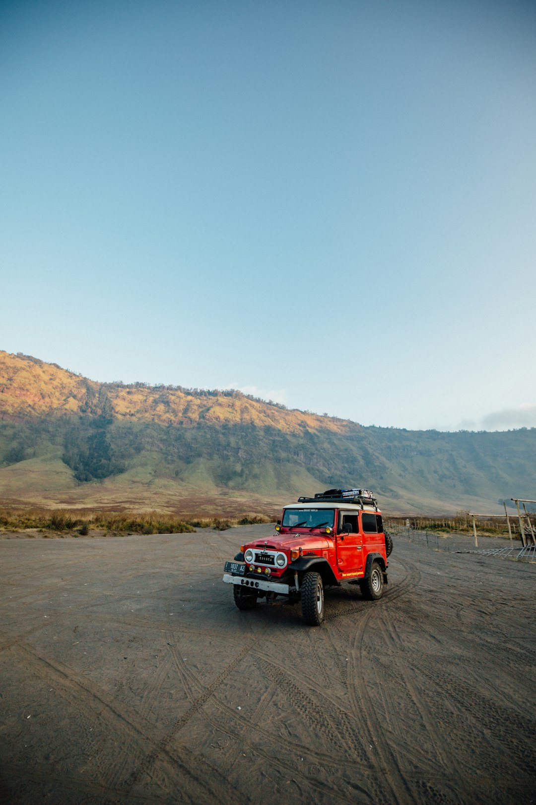 red Jeep Wrangler SUV