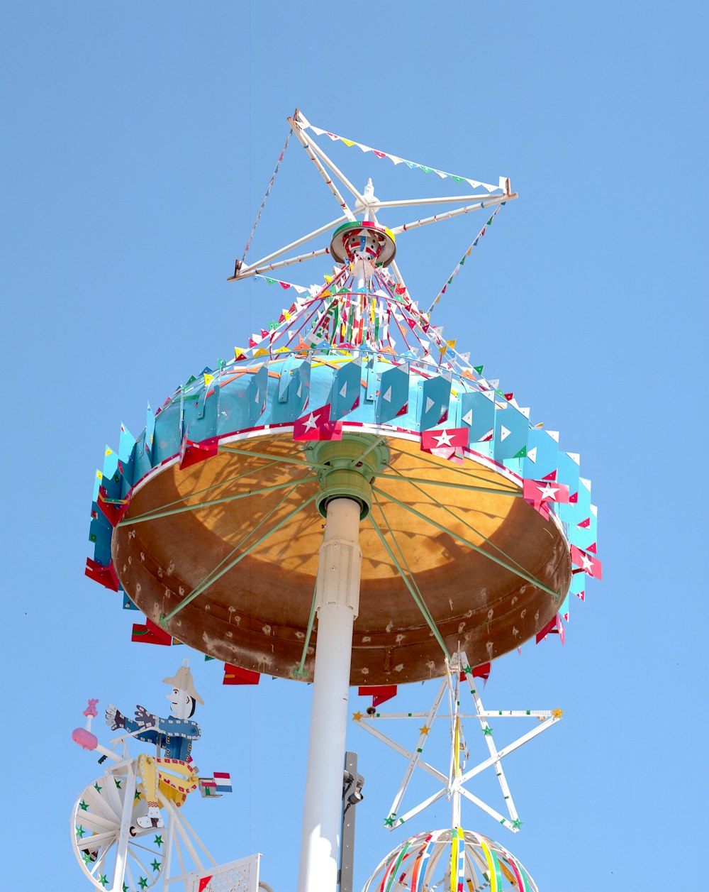 low angle photography of amusement park ride