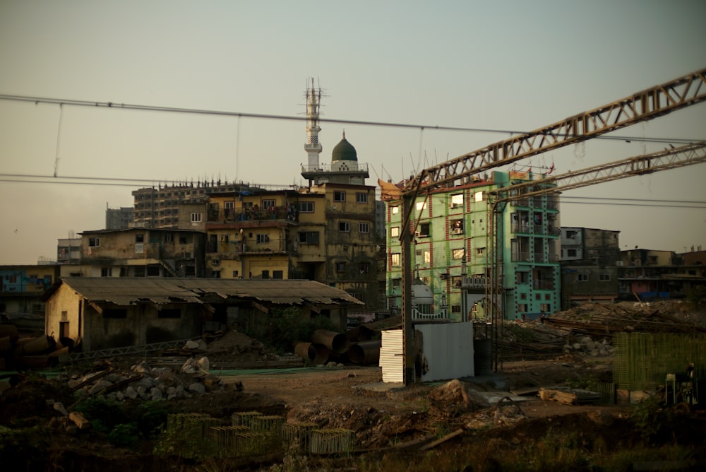 brown concrete buildings